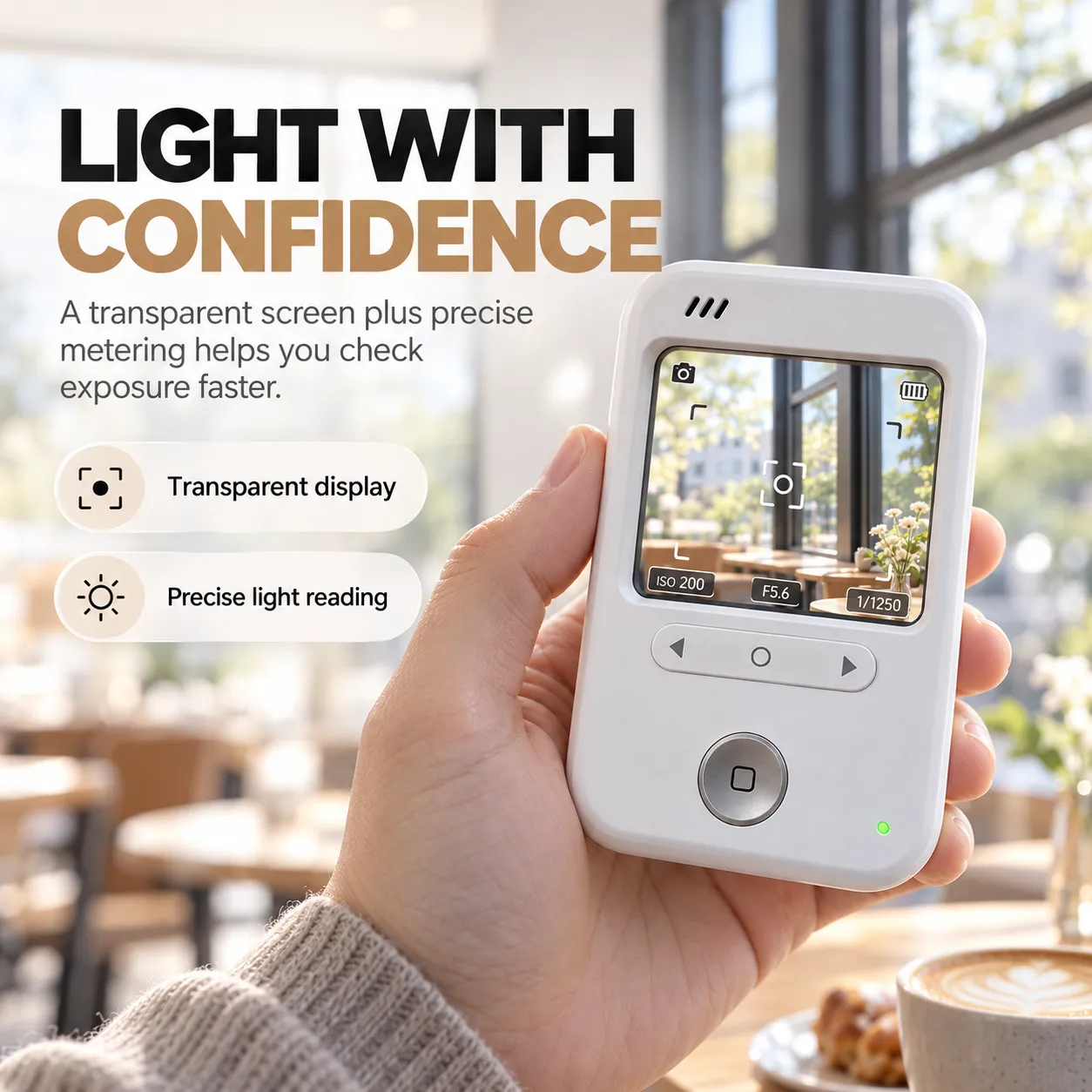 Light With Confidence - Transparent display and precise light reading