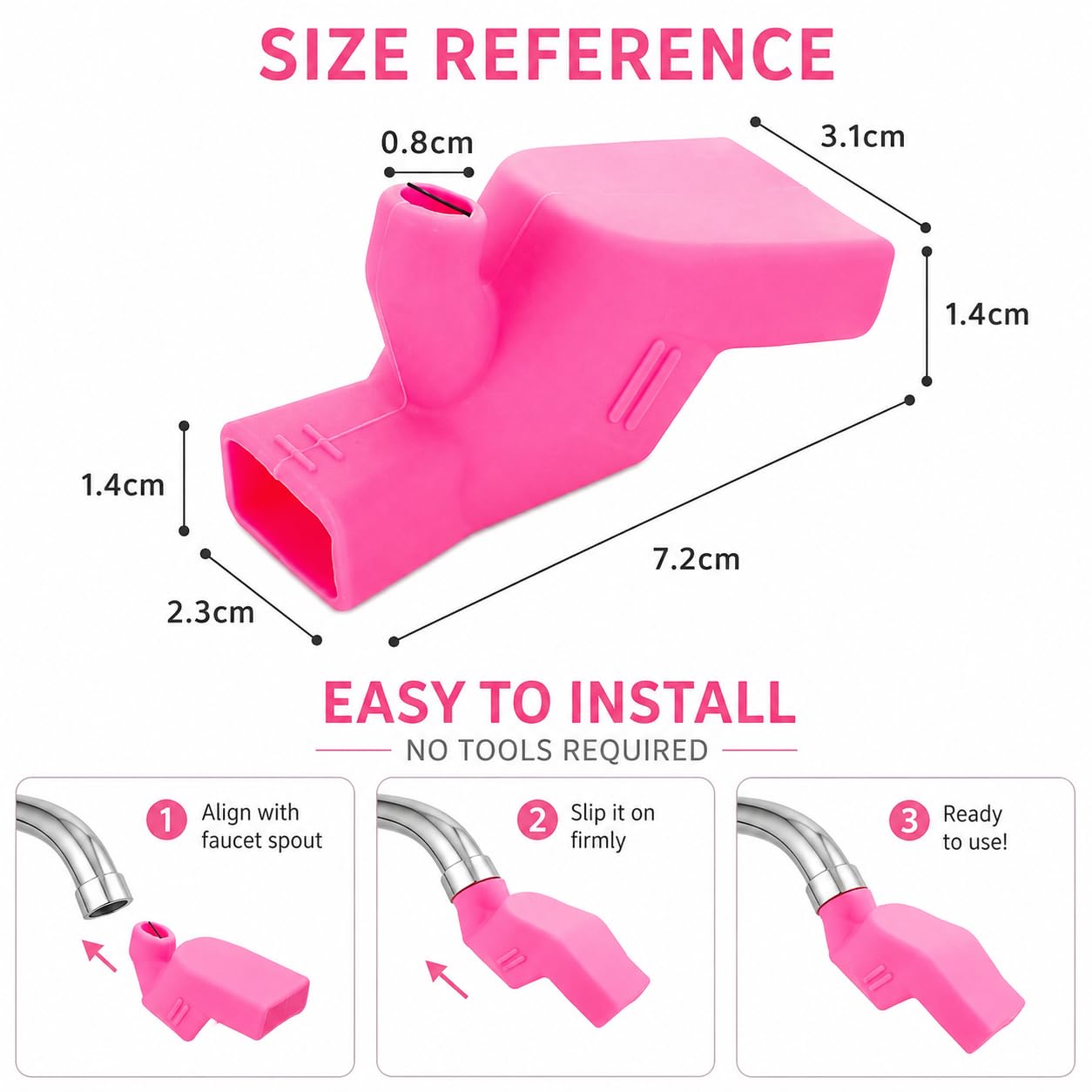 Product Size Reference and Easy Installation Steps