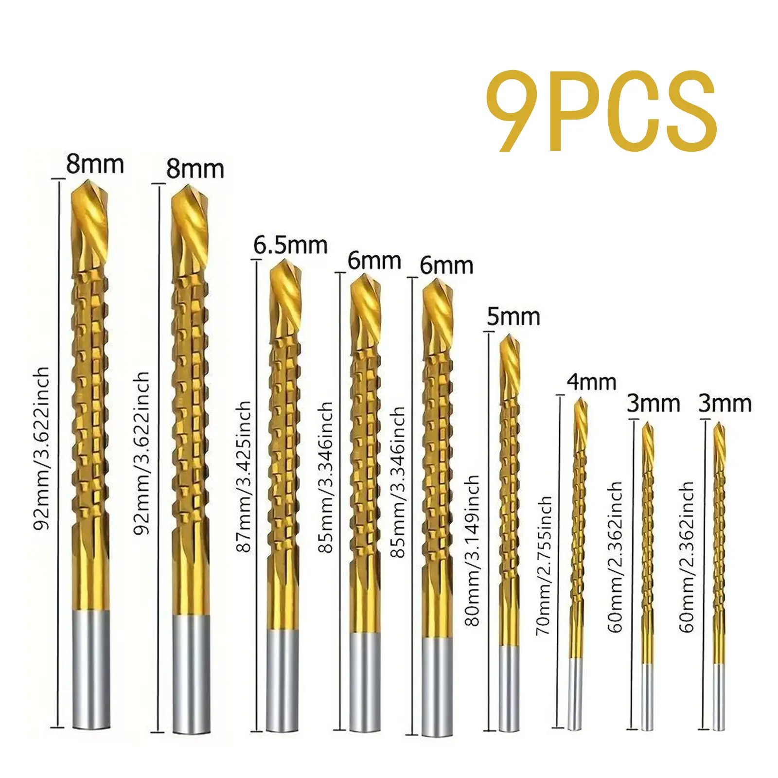 9 Piece Set Specifications