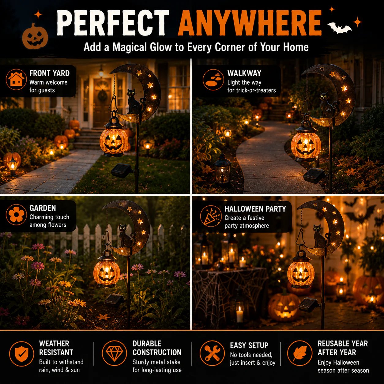 Halloween Garden Light Outdoor Scene Halloween Garden Light Outdoor Scene
