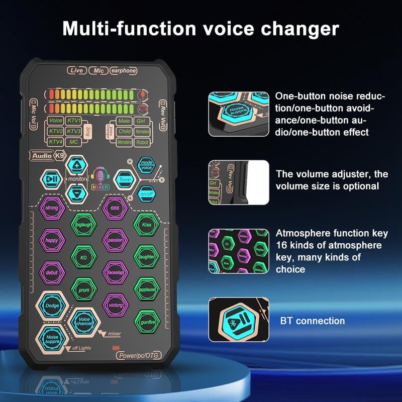 Product Introduction of SK9 handheld mini sound card, voice changer recording set, live sound card - suitable for various types of mobile phone models and computers, equipped with professional chipset, can be used for gaming, singing, anddiscplayinghousehold itemsmini microphone 1 Product Introduction of SK9 handheld mini sound card, voice changer recording set, live sound card - suitable for various types of mobile phone models and computers, equipped with professional chipset, can be used for gaming, singing, anddiscplayinghousehold itemsmini microphone 1