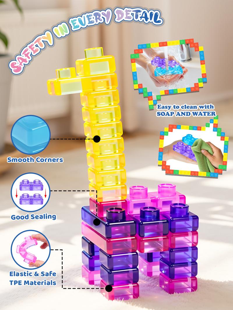 JOY SPOT Soft Jelly Blocks , Squishy Multi-color Stacking Jelly Building Blocks Toy Set, Non-toxic Sensory Tactile Play Toy Safe Squishy Squeezable & Stretchable Fun, Puzzle Blocks for Kids Early learning Preschool STEM Creative Construction Age 2+ JOY SPOT Soft Jelly Blocks , Squishy Multi-color Stacking Jelly Building Blocks Toy Set, Non-toxic Sensory Tactile Play Toy Safe Squishy Squeezable & Stretchable Fun, Puzzle Blocks for Kids Early learning Preschool STEM Creative Construction Age 2+