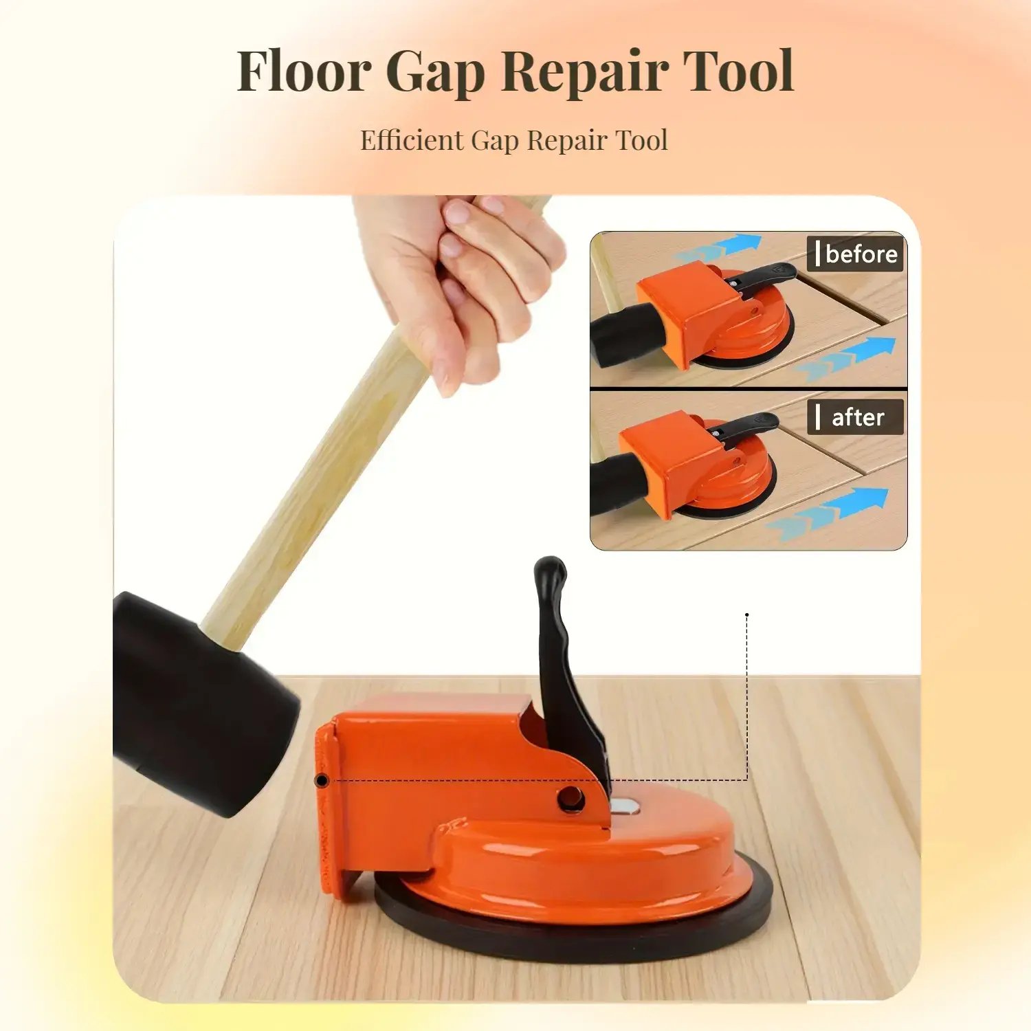Floor repair before and after
