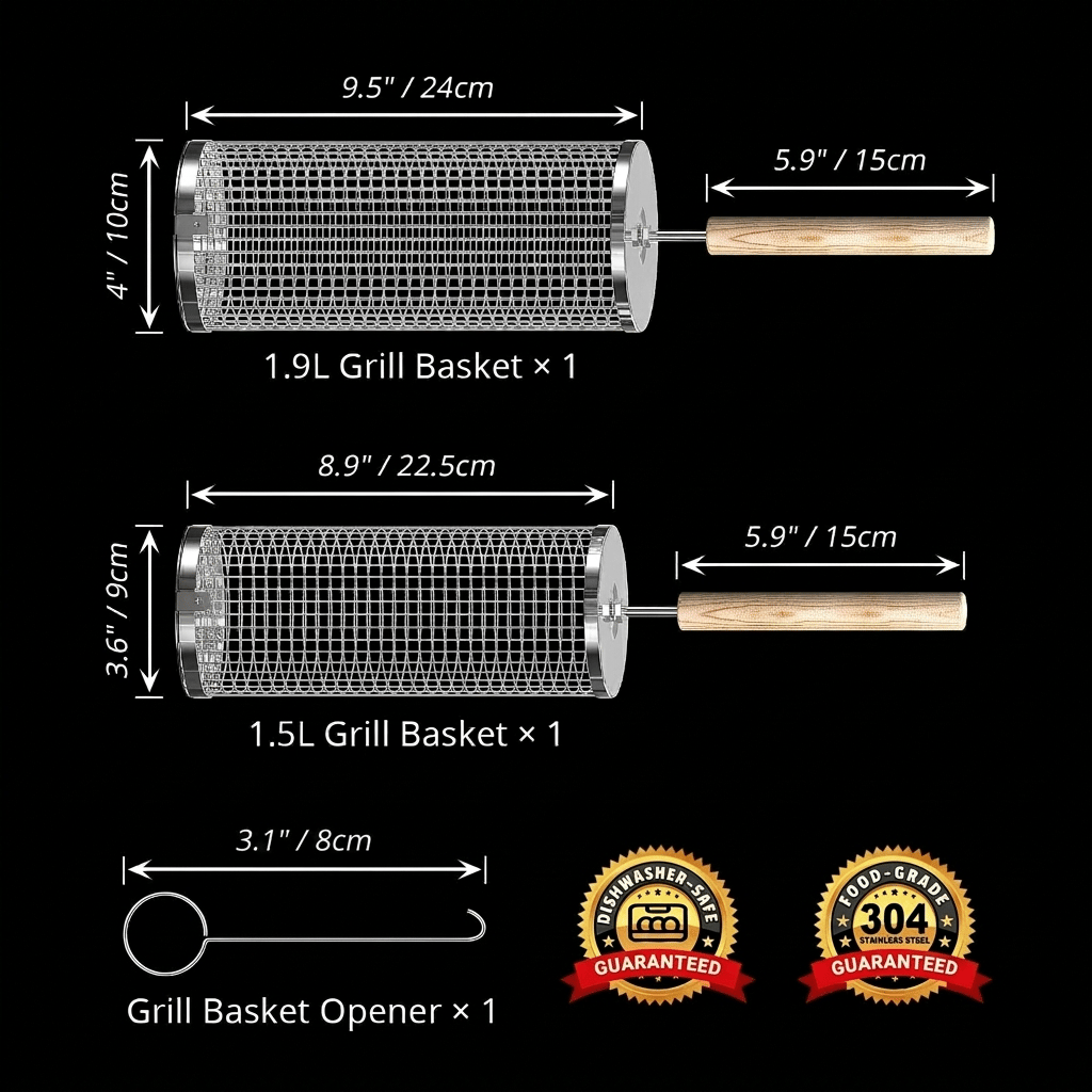 Grill Basket Dimensions