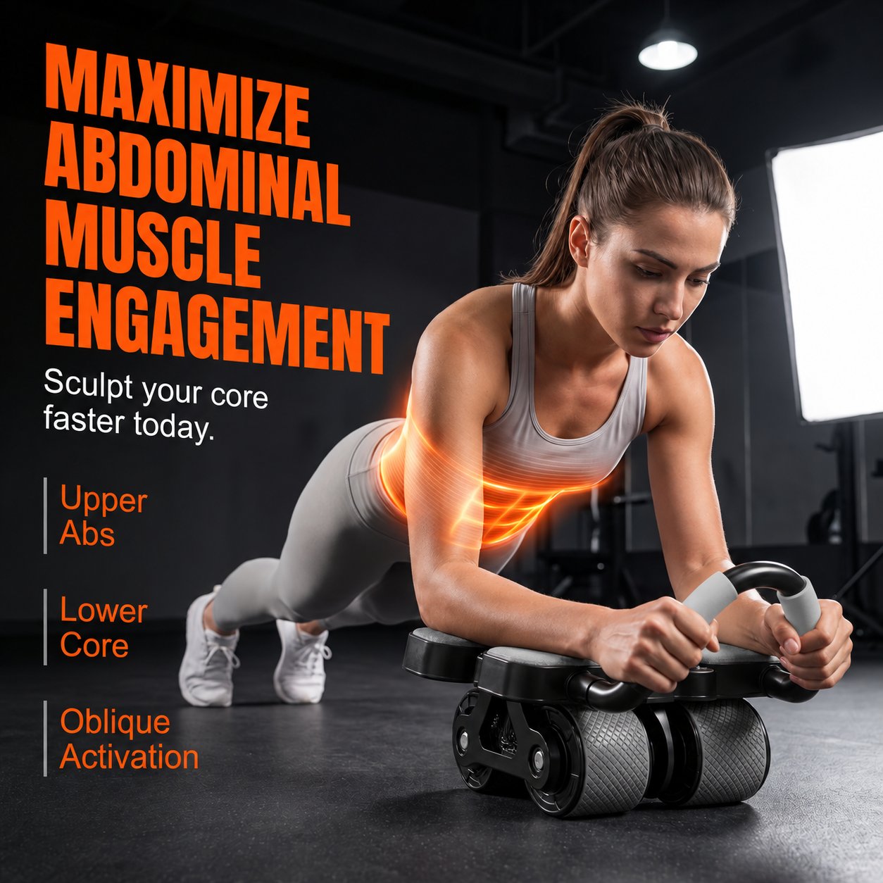 Automatic rebound ab roller system
