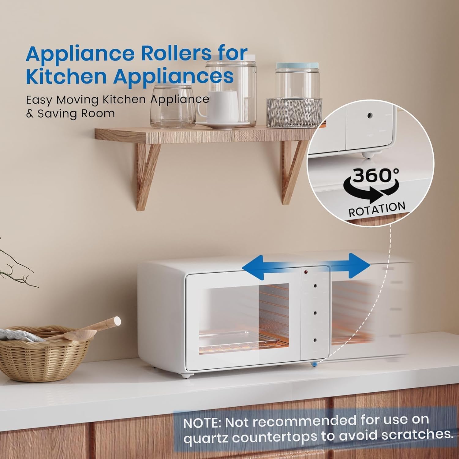 360 Degree Rotation Kitchen Appliance Slider