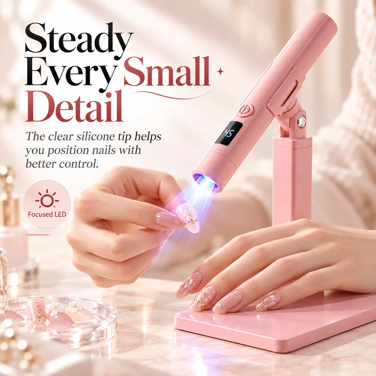Smart nail lamp digital display and product features
