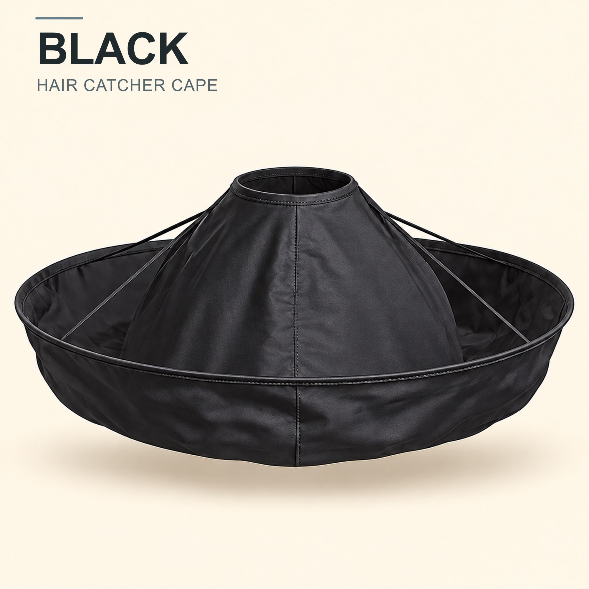 Black reusable hair catcher cutting cape color option