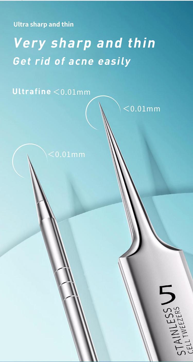 Product Introduction of Blackhead Remover Tools, 15 PCS Pimple Popper Tool Kit, Acne Blackhead Tools for Blemish, 410 Premium Professional Stainless Acne Pimple Extractor Tool with Metal Box 17