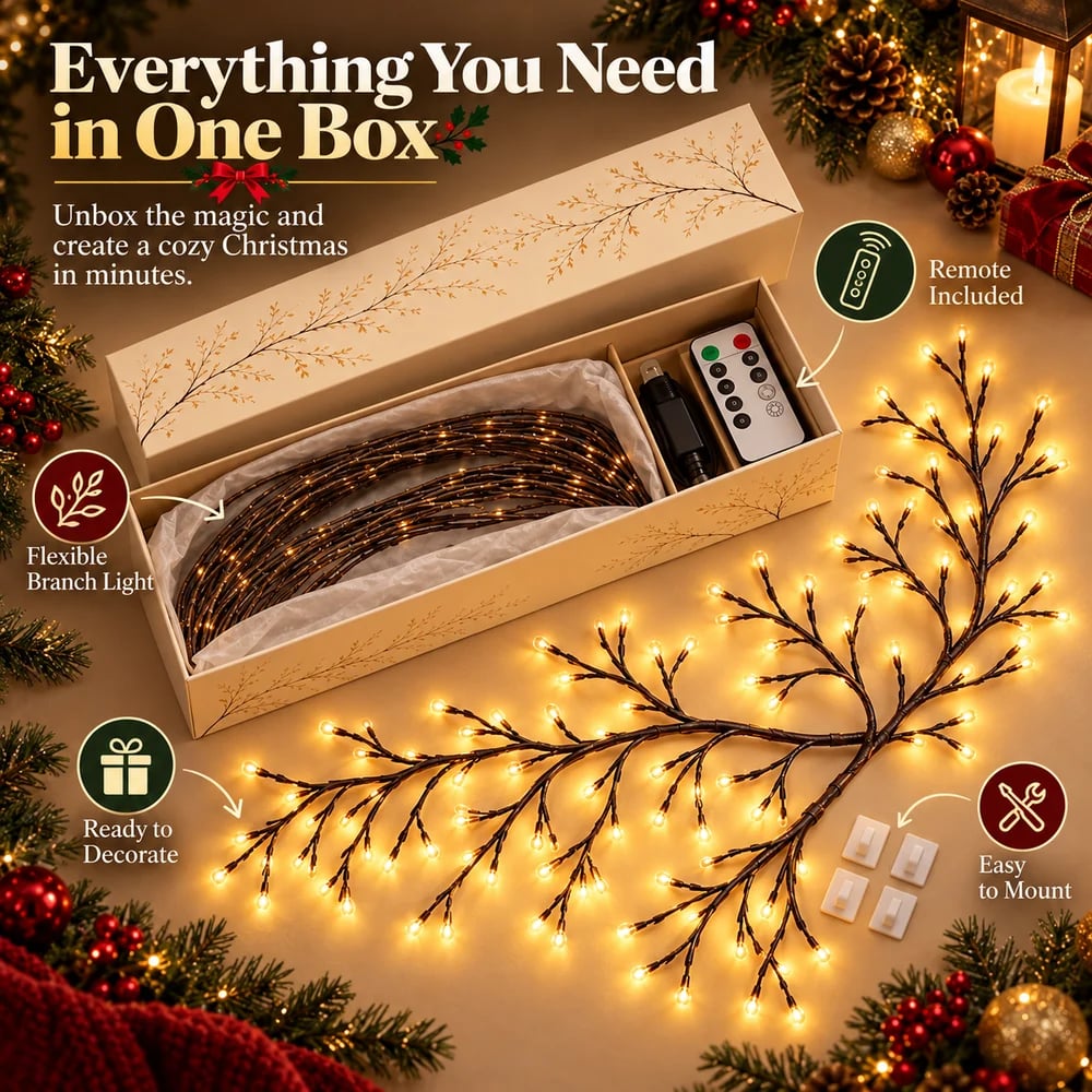 144 LED Christmas branch light remote control