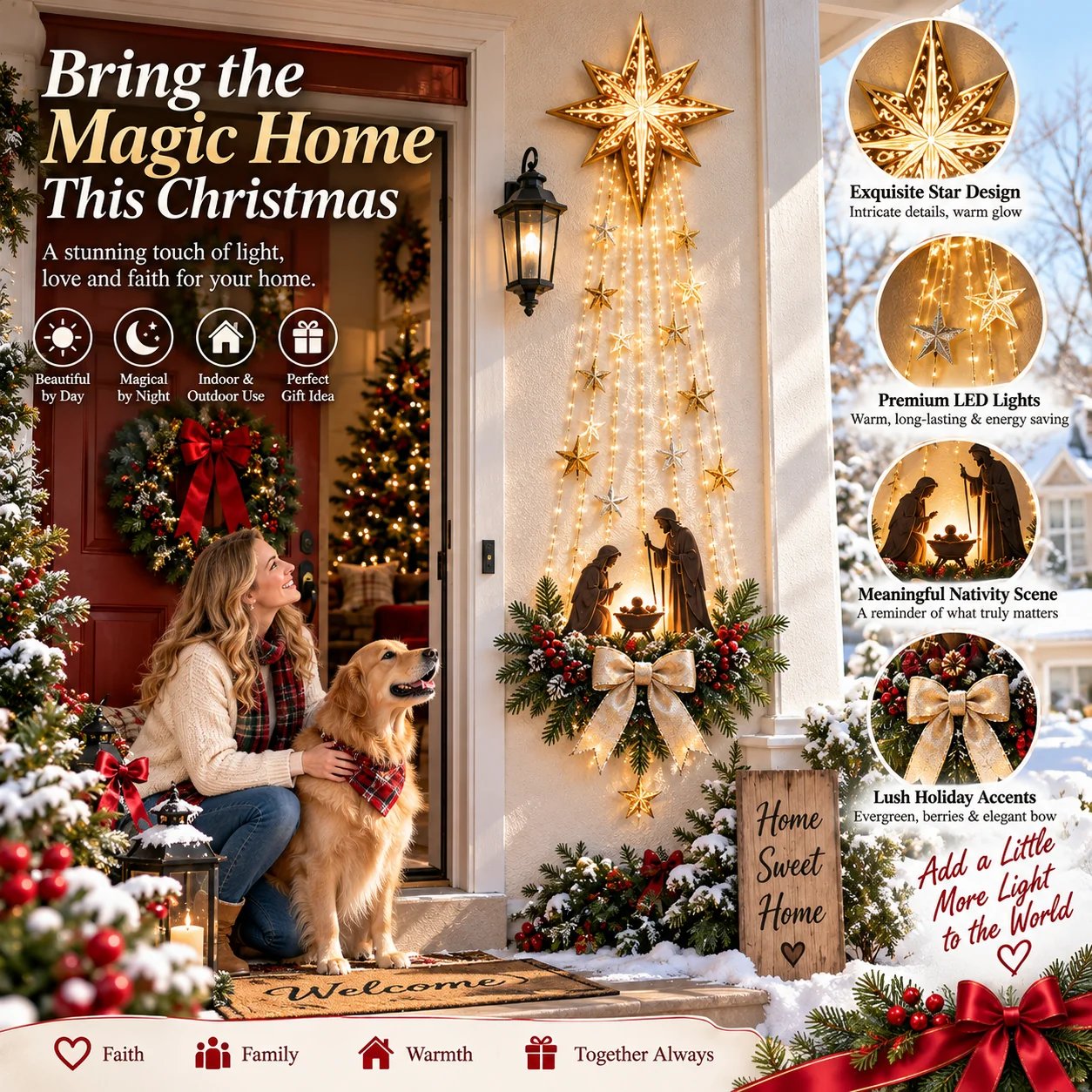 Bethlehem Star indoor Christmas display