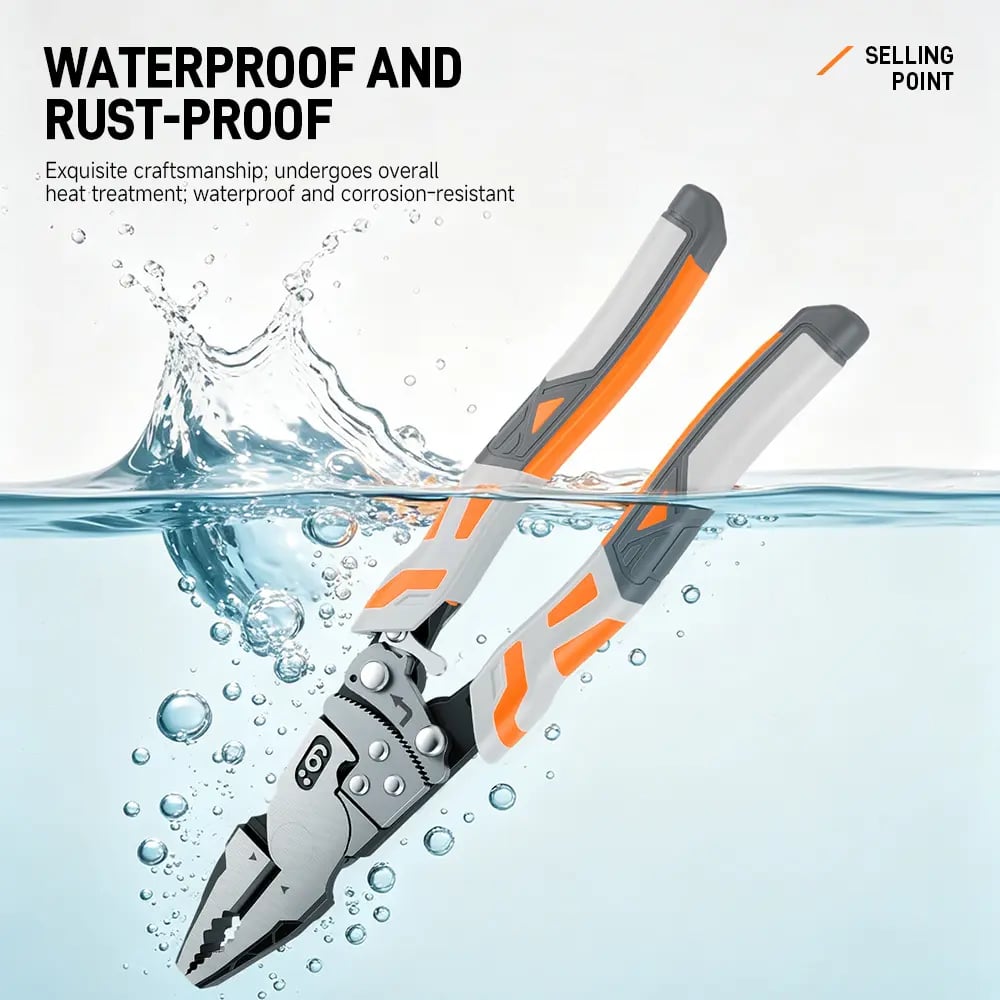 Waterproof and Rust Resistant Industrial Ratchet Pliers
