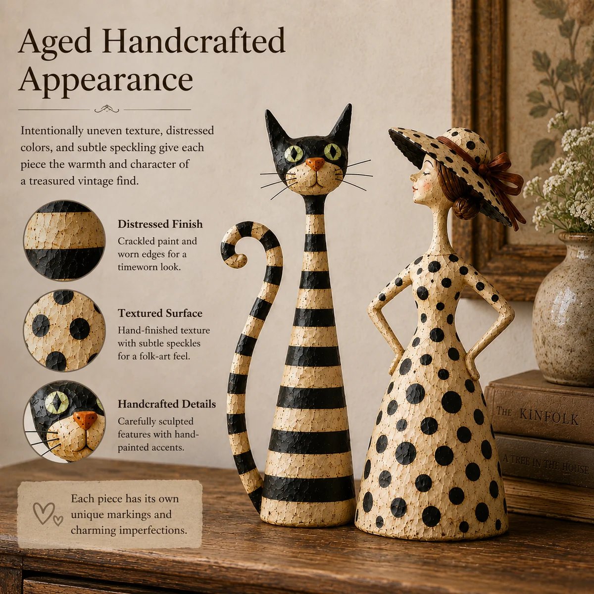 Vintage handcrafted texture detail