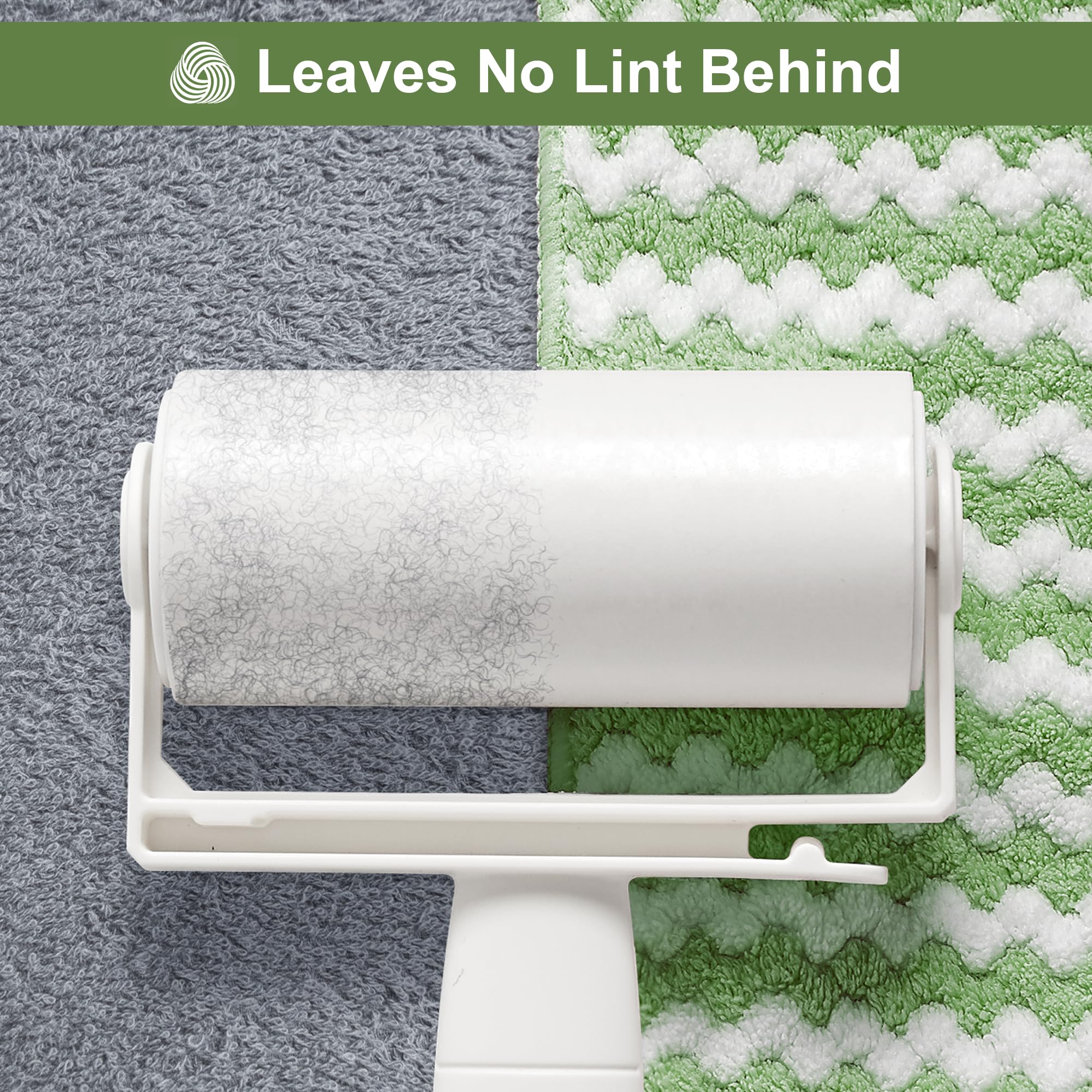 Lint roller test proving zero lint accumulation on the wavy microfiber cloth