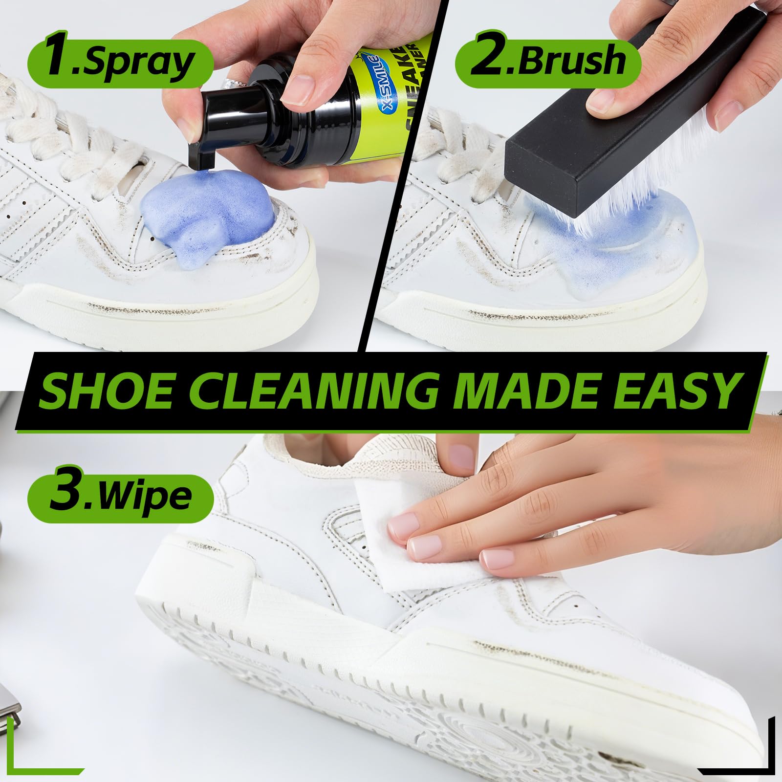 Steps to clean shoes