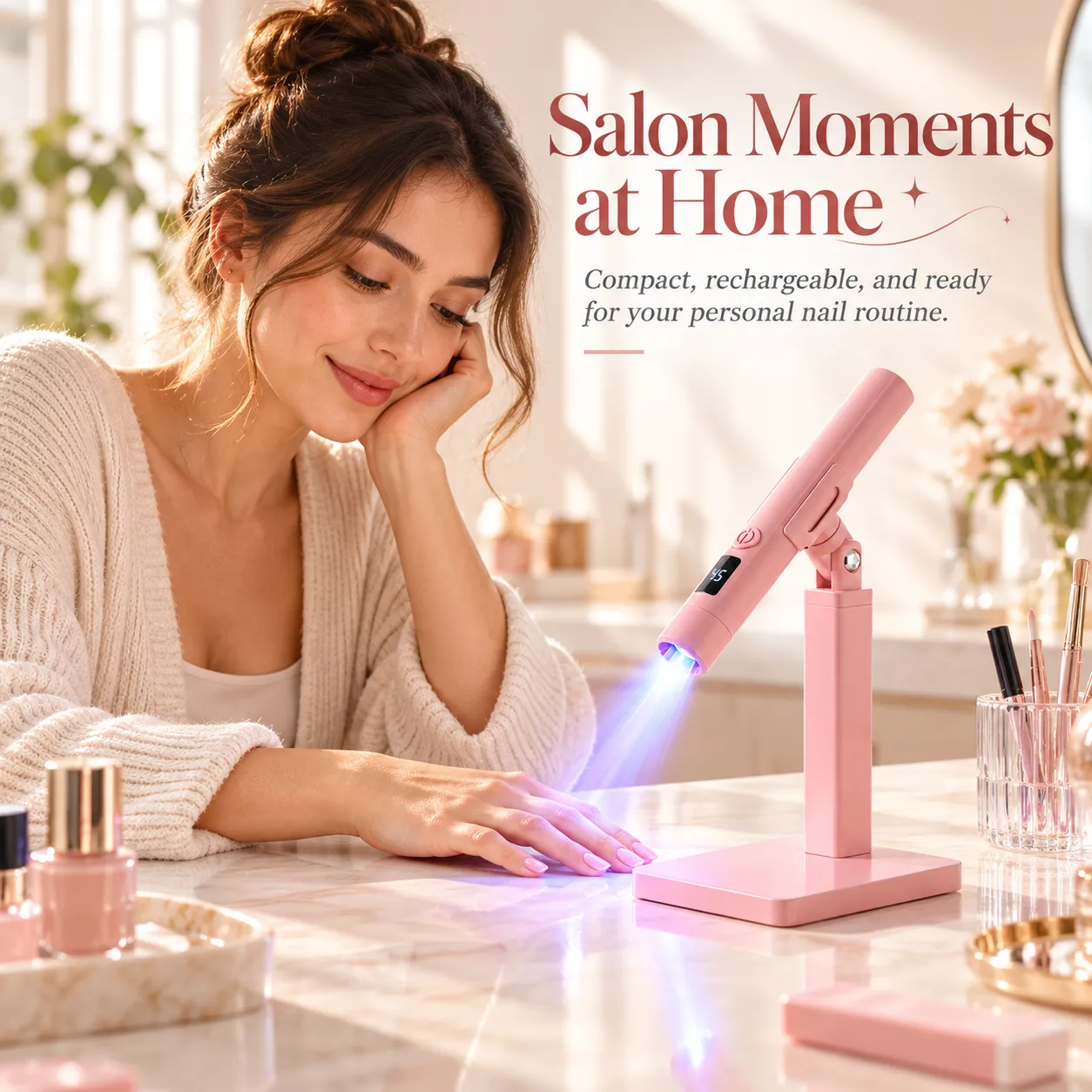 Detachable pen lamp and magnetic stand shown as separate components