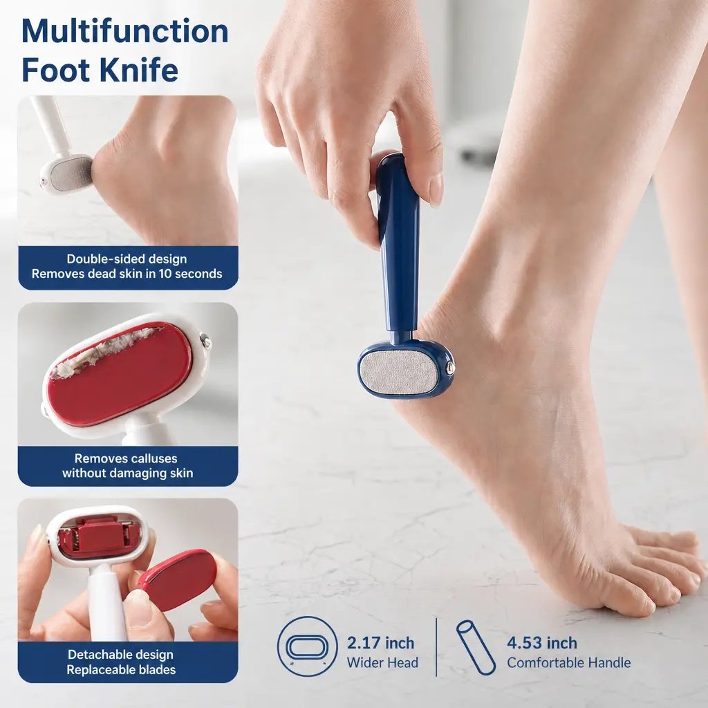 Smoother looking heel after foot care