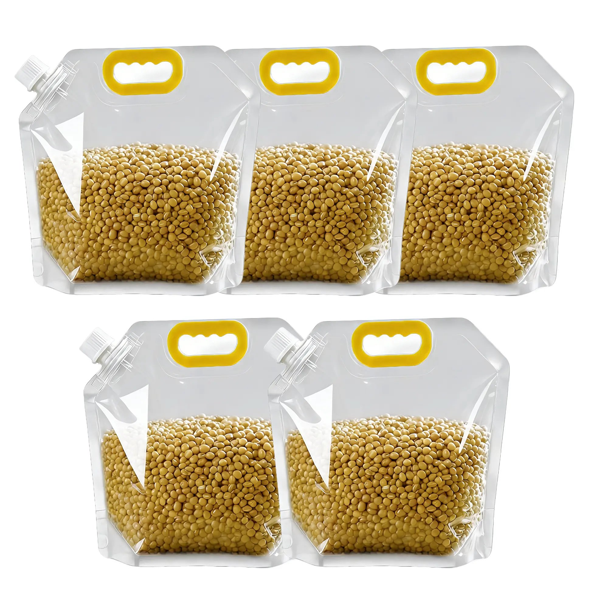 5 Pack Sealed Grain Storage Bags Set