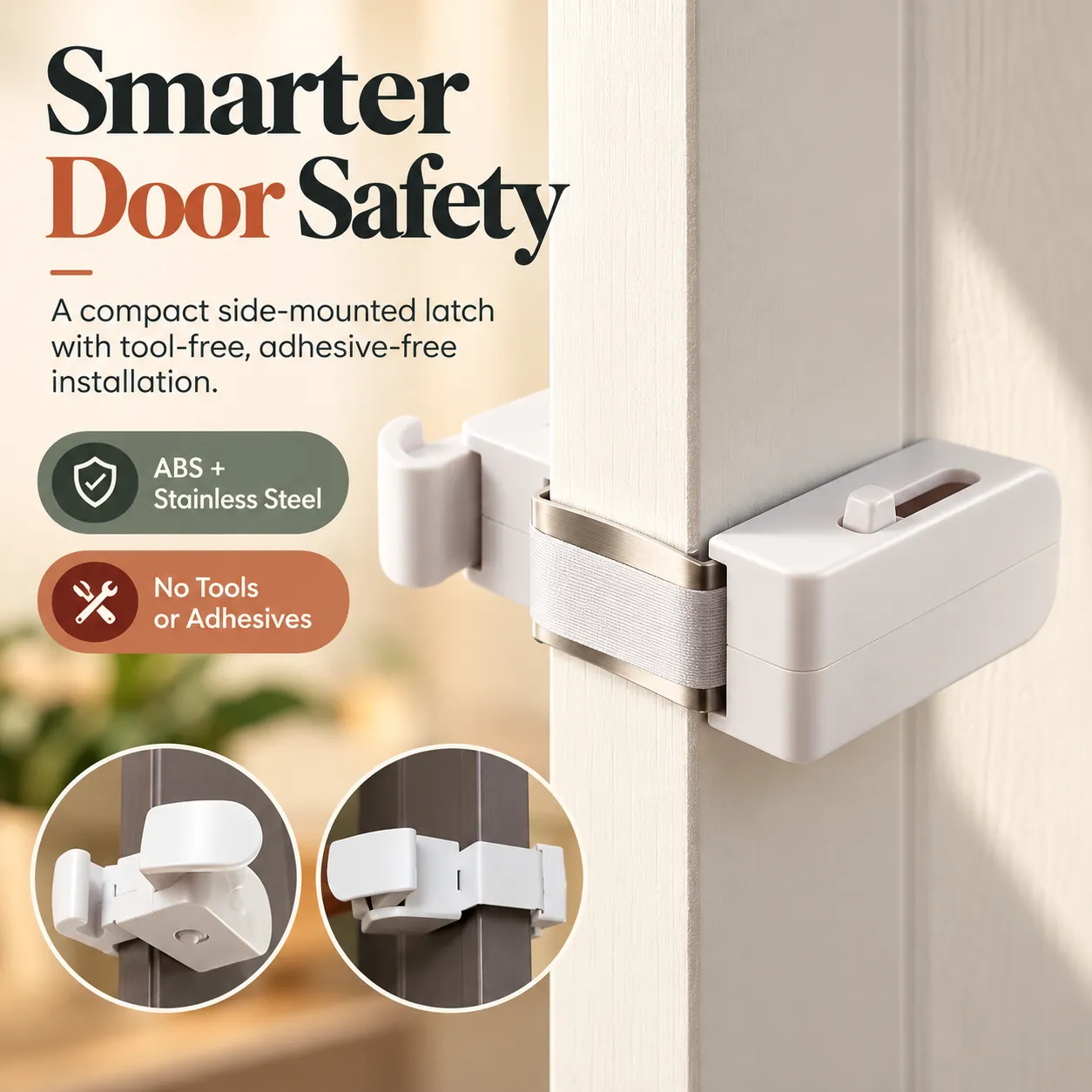 Door safety latch product reference for specifications