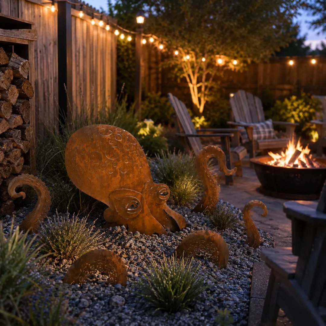 Tentacles arranged in garden