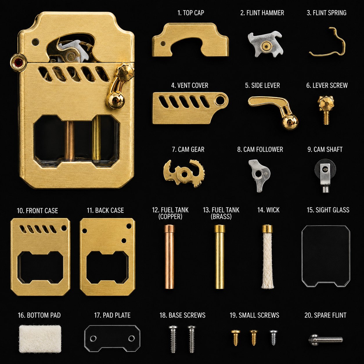 Mechanical metal lighter