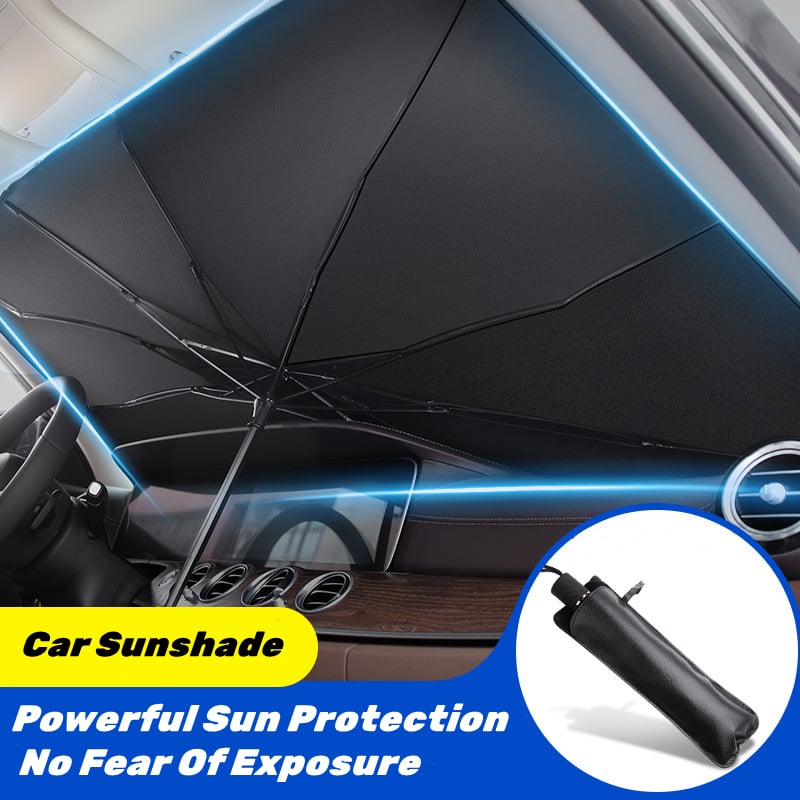Car Sunshade Umbrella Style in Use Car Sunshade Umbrella Style in Use