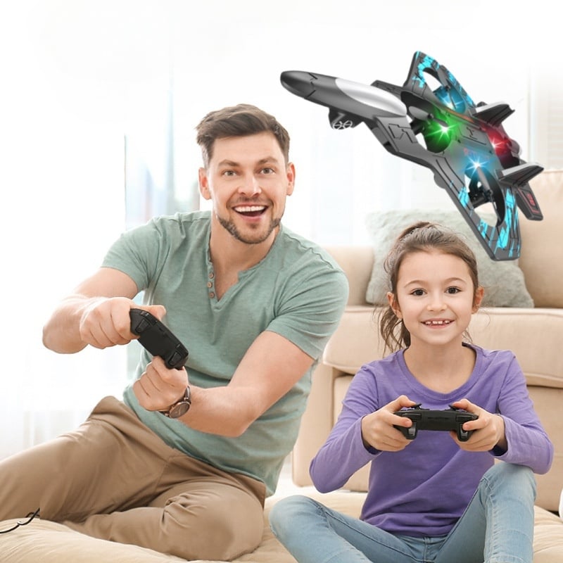 Family Playing with Jet RC Toy