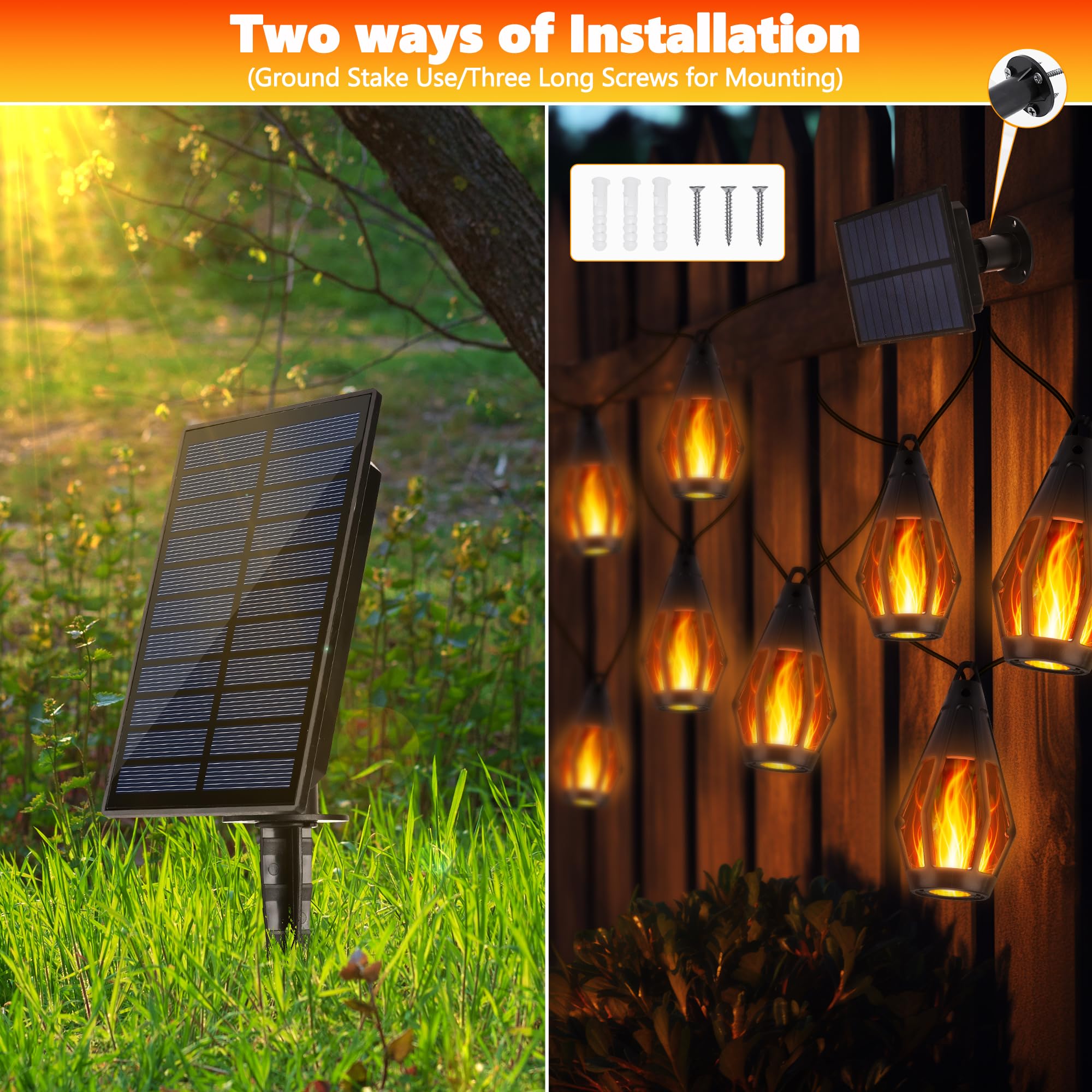 Ground Stake and Screw Wall Mounting Options