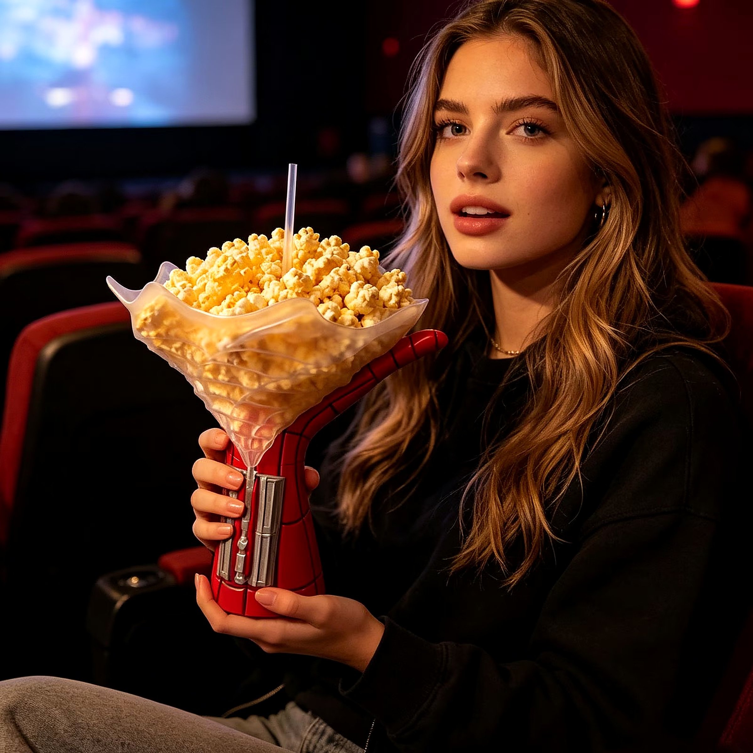 Superhero Web Hand Snack Holder at Cinema