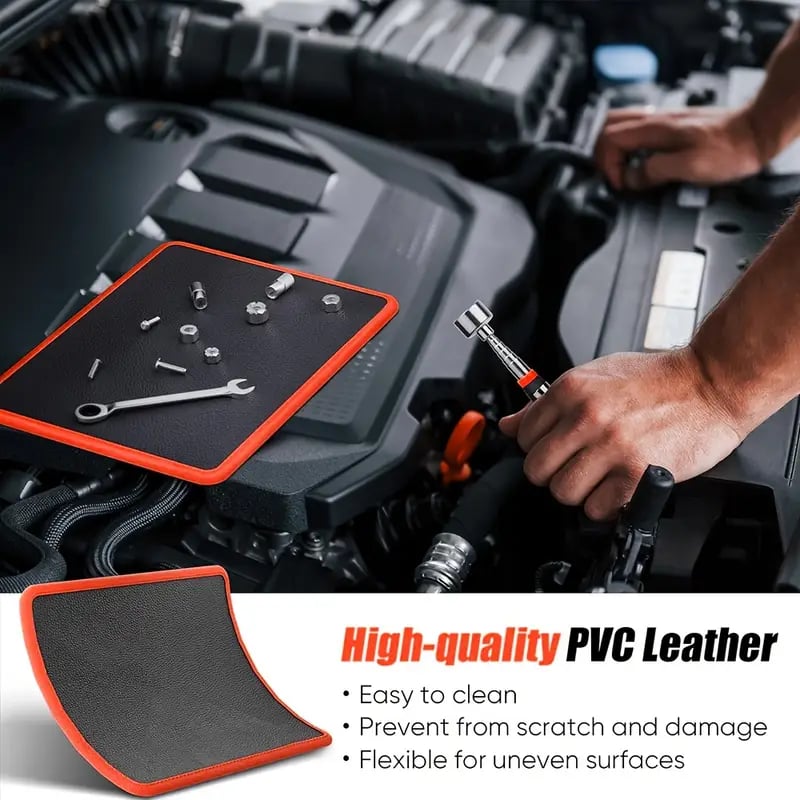 magnetic tool parts mat and telescoping magnetic pickup tool flexible magnetic tool holder pad with built in magnets 25lbs   extendable magnet non electric no battery required for   screw bolt Product details 1