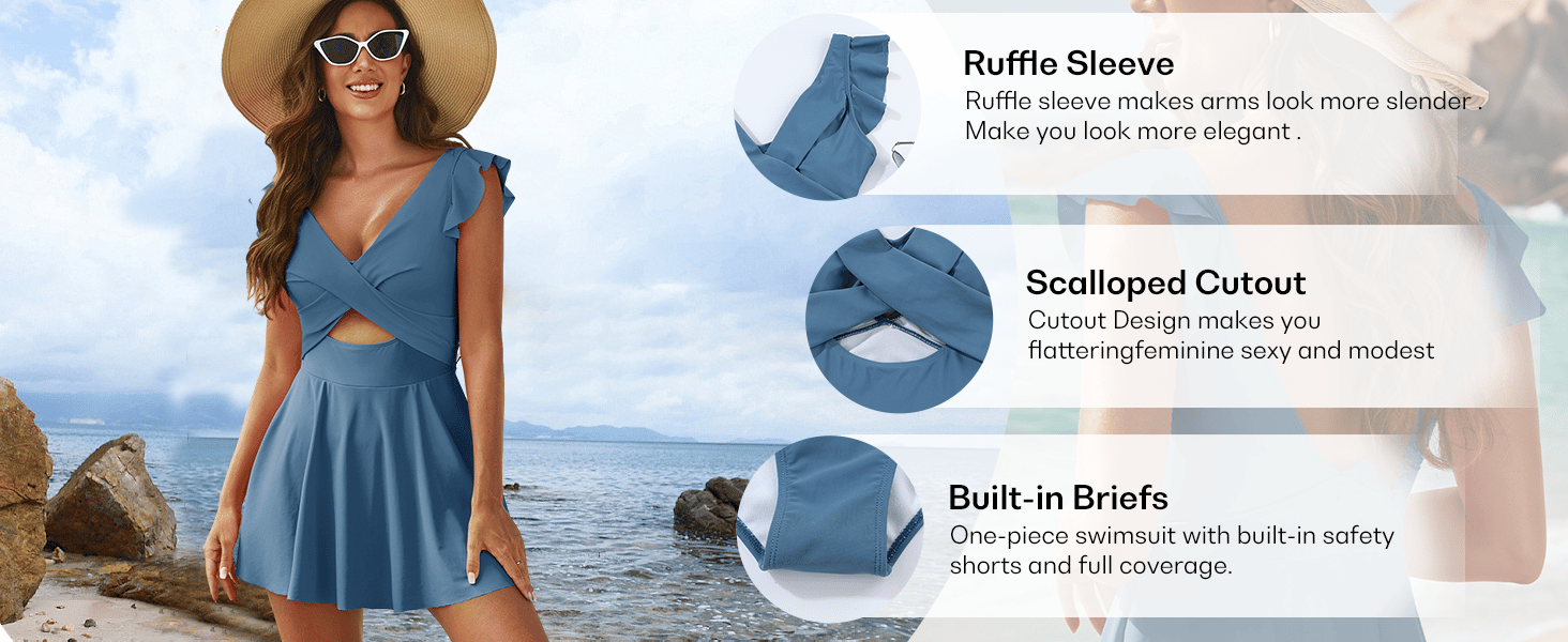 V Neck Wrap Swimwear