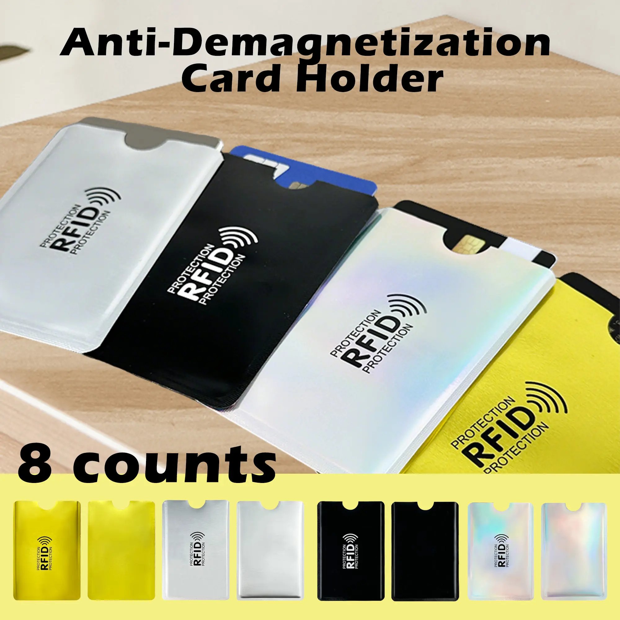 8 Counts RFID Blocking Card Holder Set