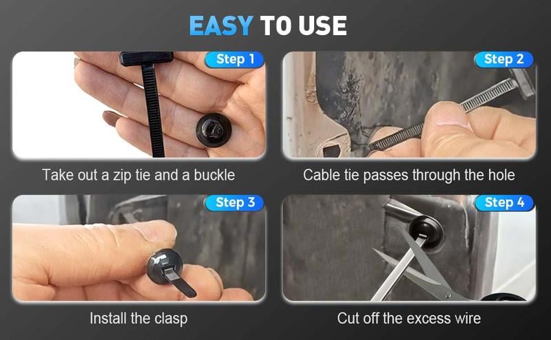 50Pcs Nylon Universal Cable Tie Buckle, Heavy Duty Self-Locking Nylon Zip Ties Holder, Multipurpose Plastic Cable Ties Tool for Car Daily Repair 50Pcs Nylon Universal Cable Tie Buckle, Heavy Duty Self-Locking Nylon Zip Ties Holder, Multipurpose Plastic Cable Ties Tool for Car Daily Repair