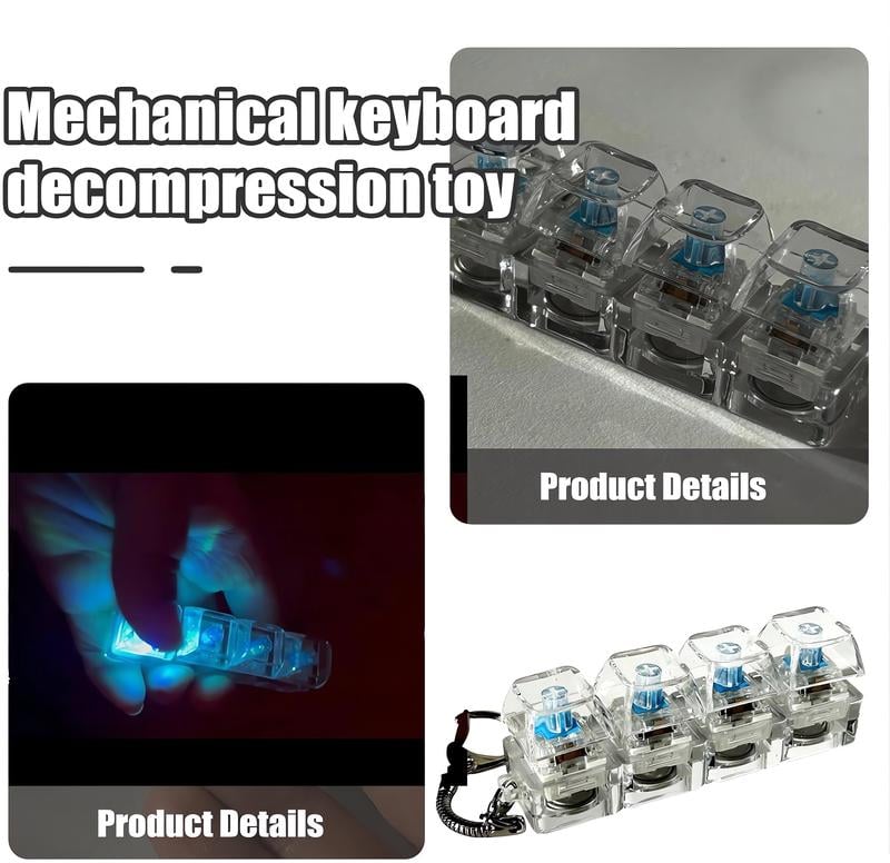 Mini Keyboard Clicker - Black & White Set