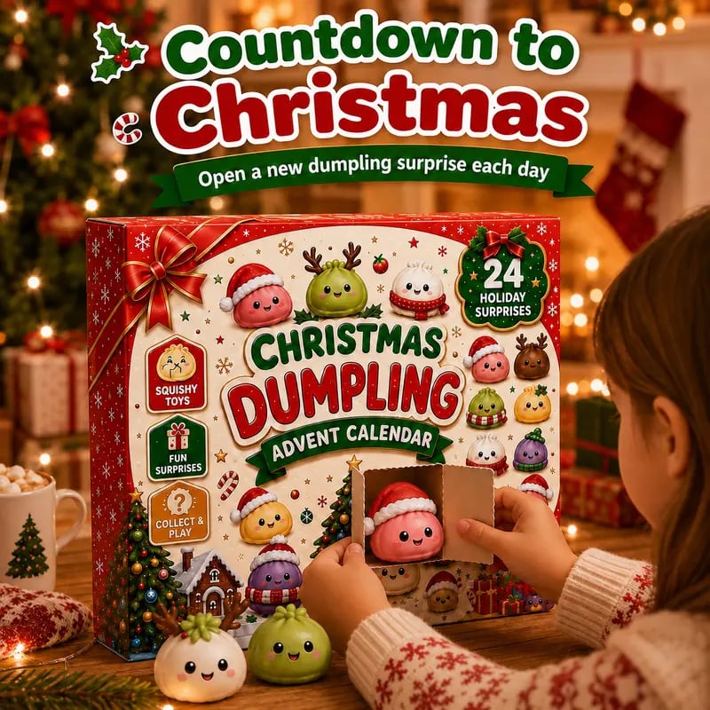 Christmas countdown with 24 mini squishy surprises