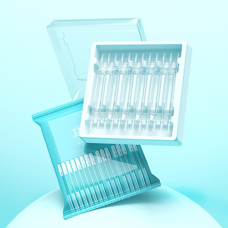 Reusable sticky-tip ear cleaning sticks arranged in protective packaging