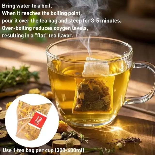 Product Introduction of Chicory 6 and Gardenia Herbal Tea Ready to Eat Convenient | Orange Peel & Chrysanthemum – Cool Relief from Heat| 12 Tea Bags Natural Ingredients Brewed 4