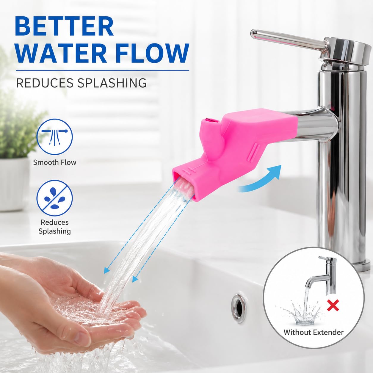 Better Water Flow and Splash Reduction