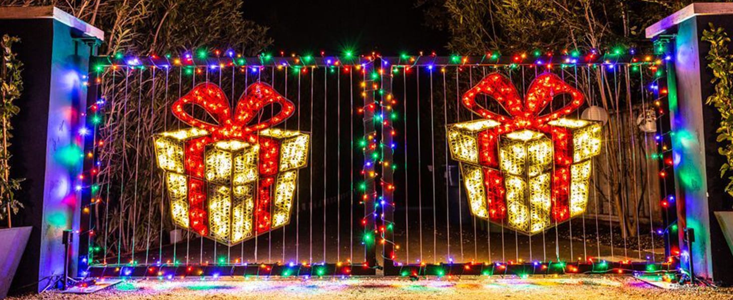 colored christmas lights