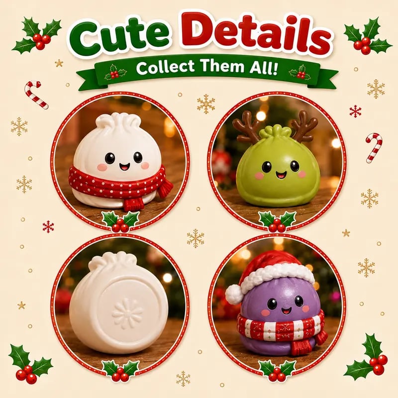 Cute collectible festive mini dumpling details