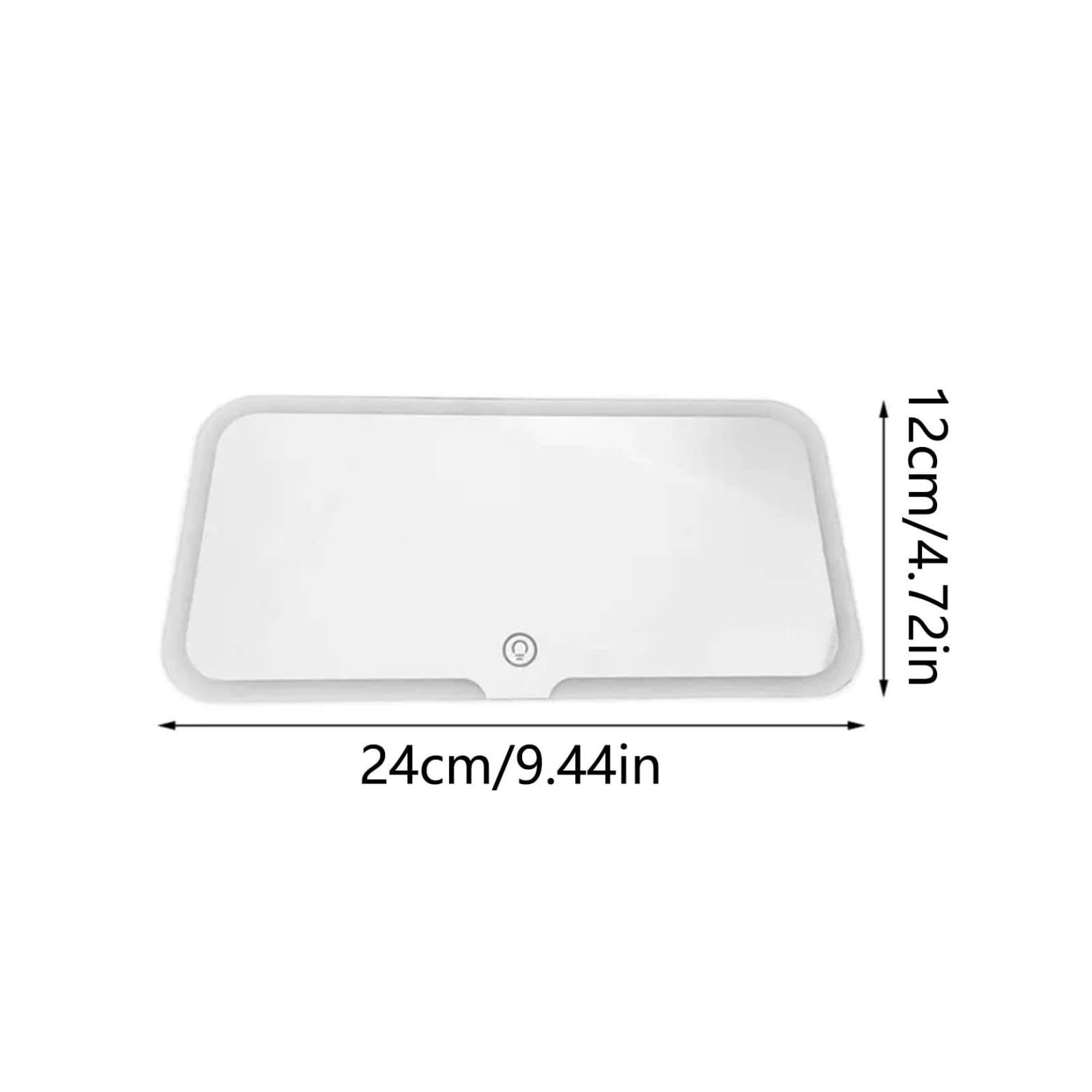 Car Vanity Mirror Size Dimensions 24cm by 12cm