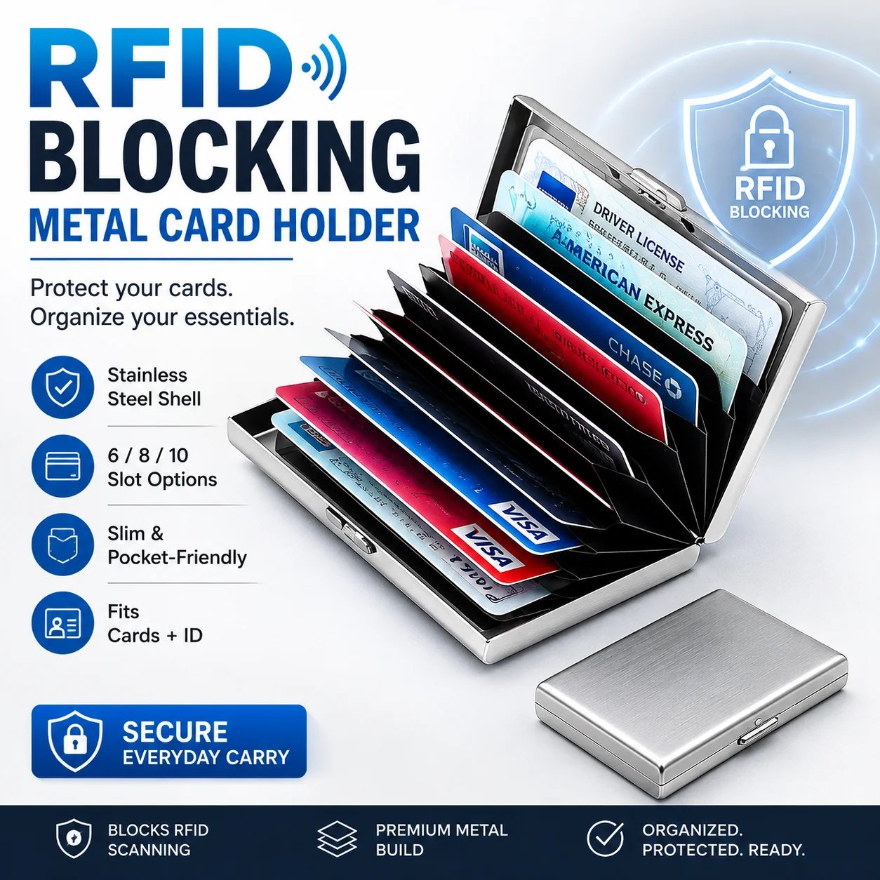 Metalen RFID kaarthouder