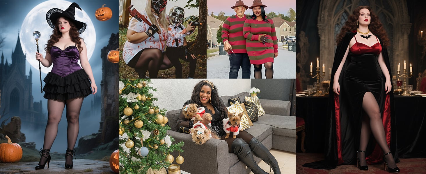 plus Size Sheer Tights for Women, 20D Black pantyhose for women