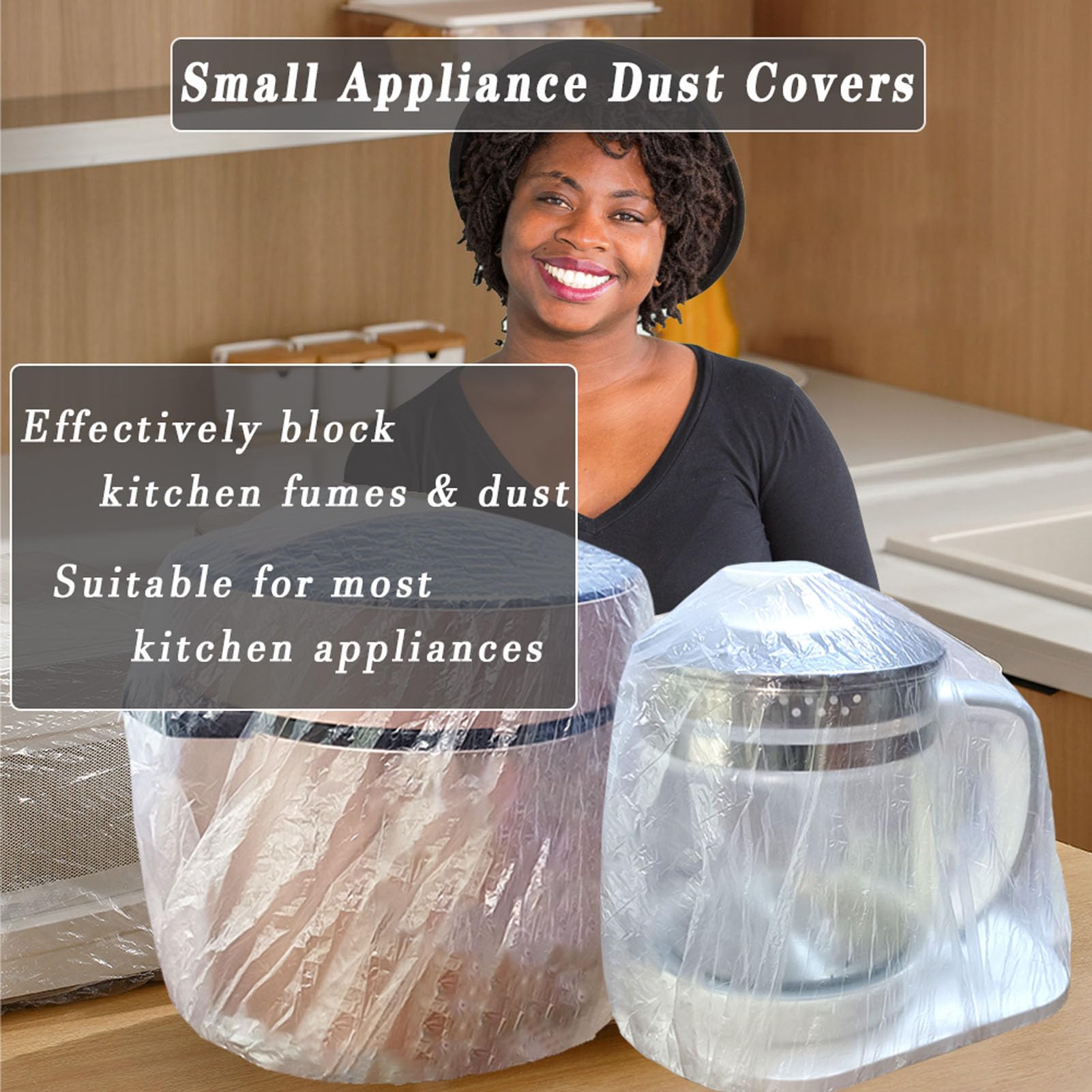 Effectively block kitchen fumes and dust for small appliances