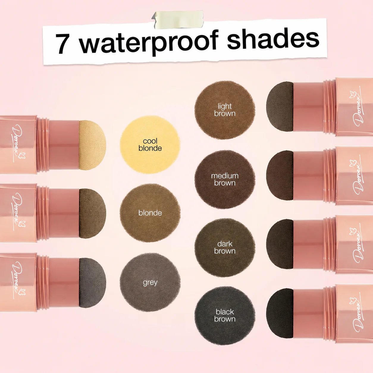 Water and sweat resistant, washes out with shampoo