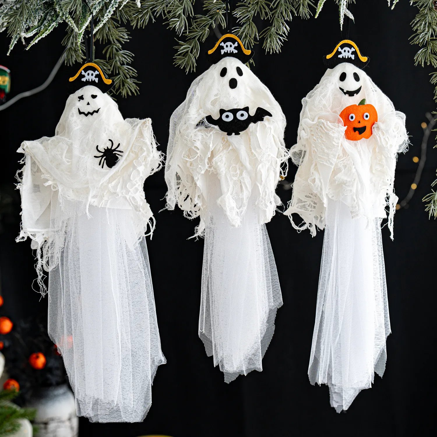Spooky Halloween ghost witch pirate hanging decoration Spooky Halloween ghost witch pirate hanging decoration