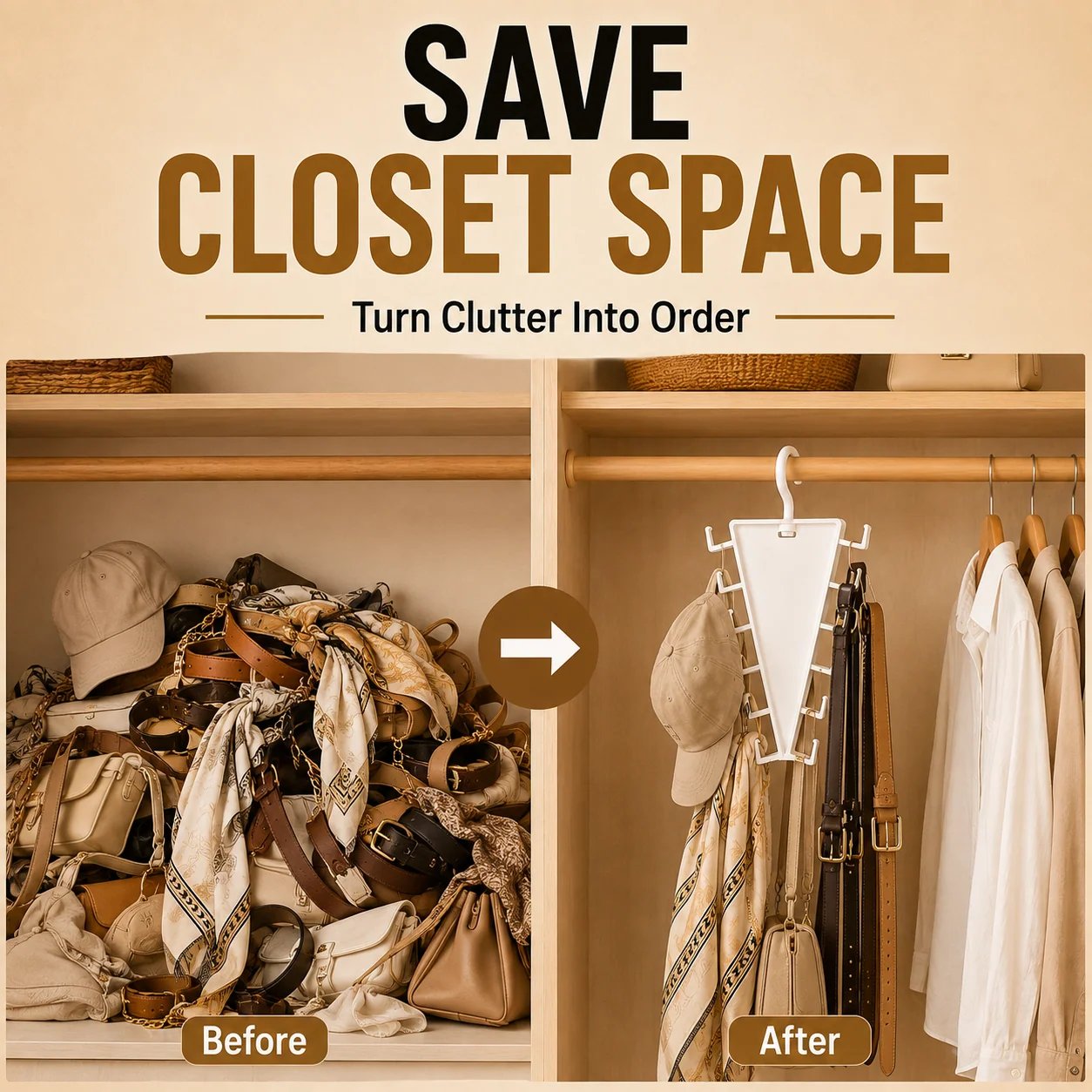 messy closet accessories