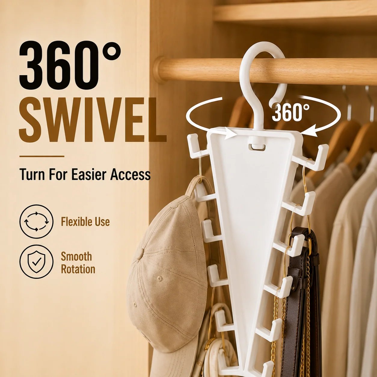 360 rotating closet organizer