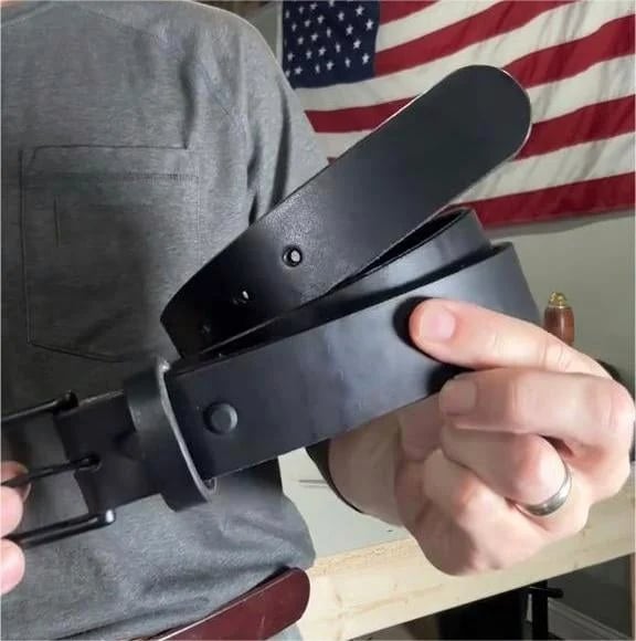 🔥100% Handmade Full-grain Buffalo Leather Belt (𝐉𝐚𝐤𝐞 𝐖𝐢𝐥𝐬𝐨𝐧