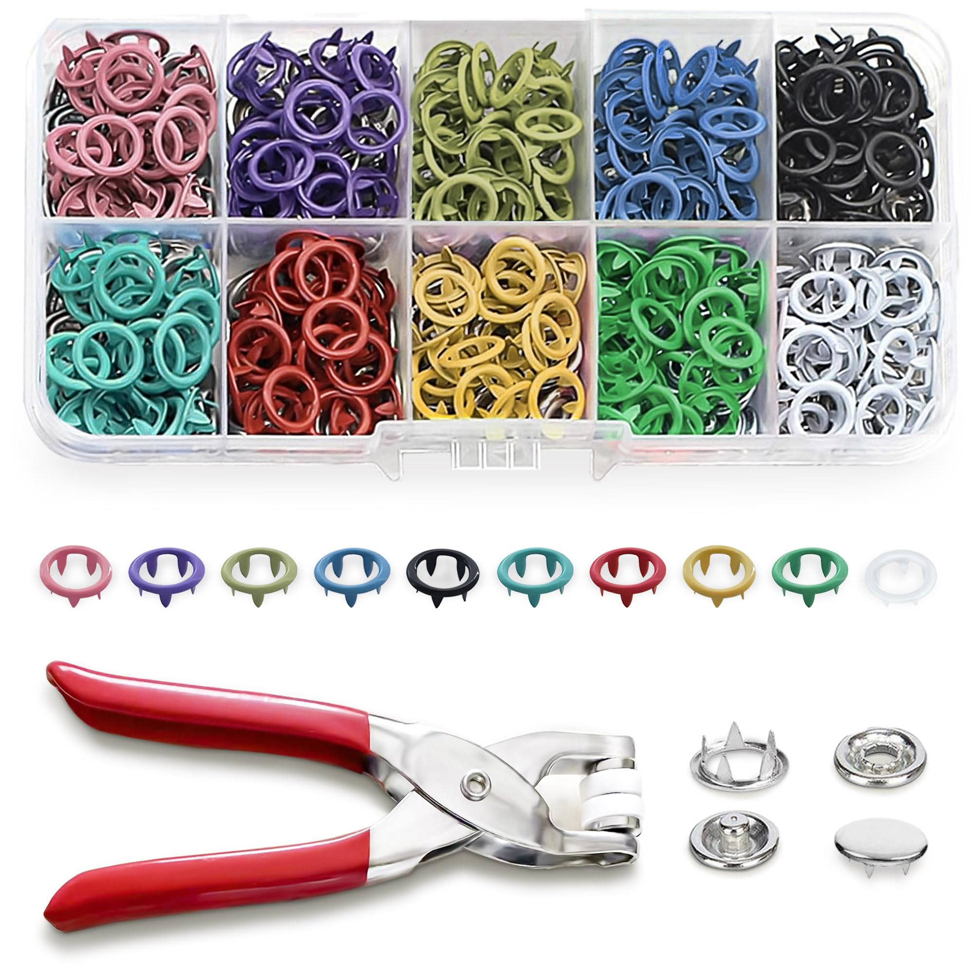 Metal Snap Buttons Kit with Pliers Tool